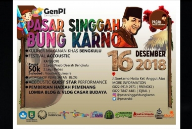 Pasar Singgah Bung Karno yang akan digelar Minggu 16 Desember 2018 di Rumah Bung Karno