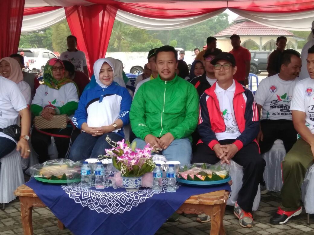 Menpora RI saat gelaran GTPN (Gowes Touring Pesona Nusantara) di Bengkulu