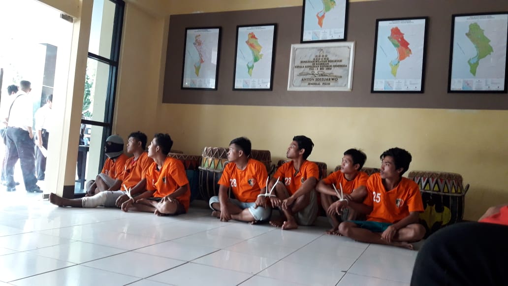 Polres Bengkulu Mengamankan 7 Pemuda Yang Merupakan Pelaku Kejahatan (Foto:Joko Susanto)