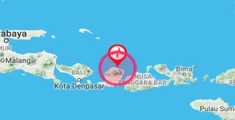 Lokasi gempa bumi di NTB yang berpotensi tsunami