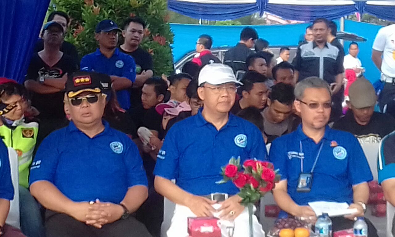 Plt Gubernur Bengkulu Rohidin Mersyah hadiri launching keselamatan berlalulintas.