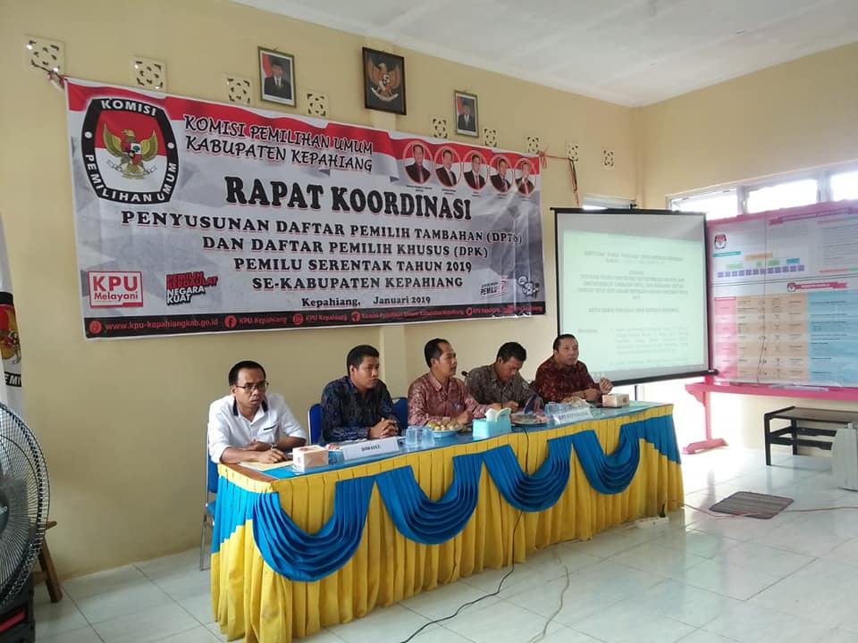KPU Kepahiang Menggelar Rakor DPTB dan DPK Sejak Selasa (29/1/2019)
