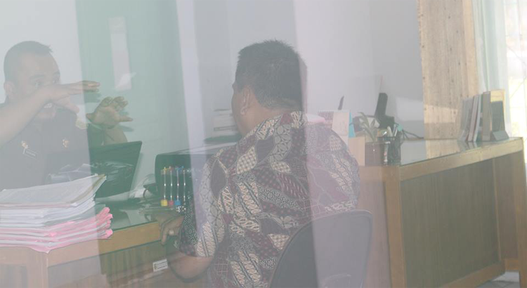 Sekretaris DPRD Kota Bengkulu, Bujang HR diperiksa Kejaksaan Negeri (Kejari) Bengkulu