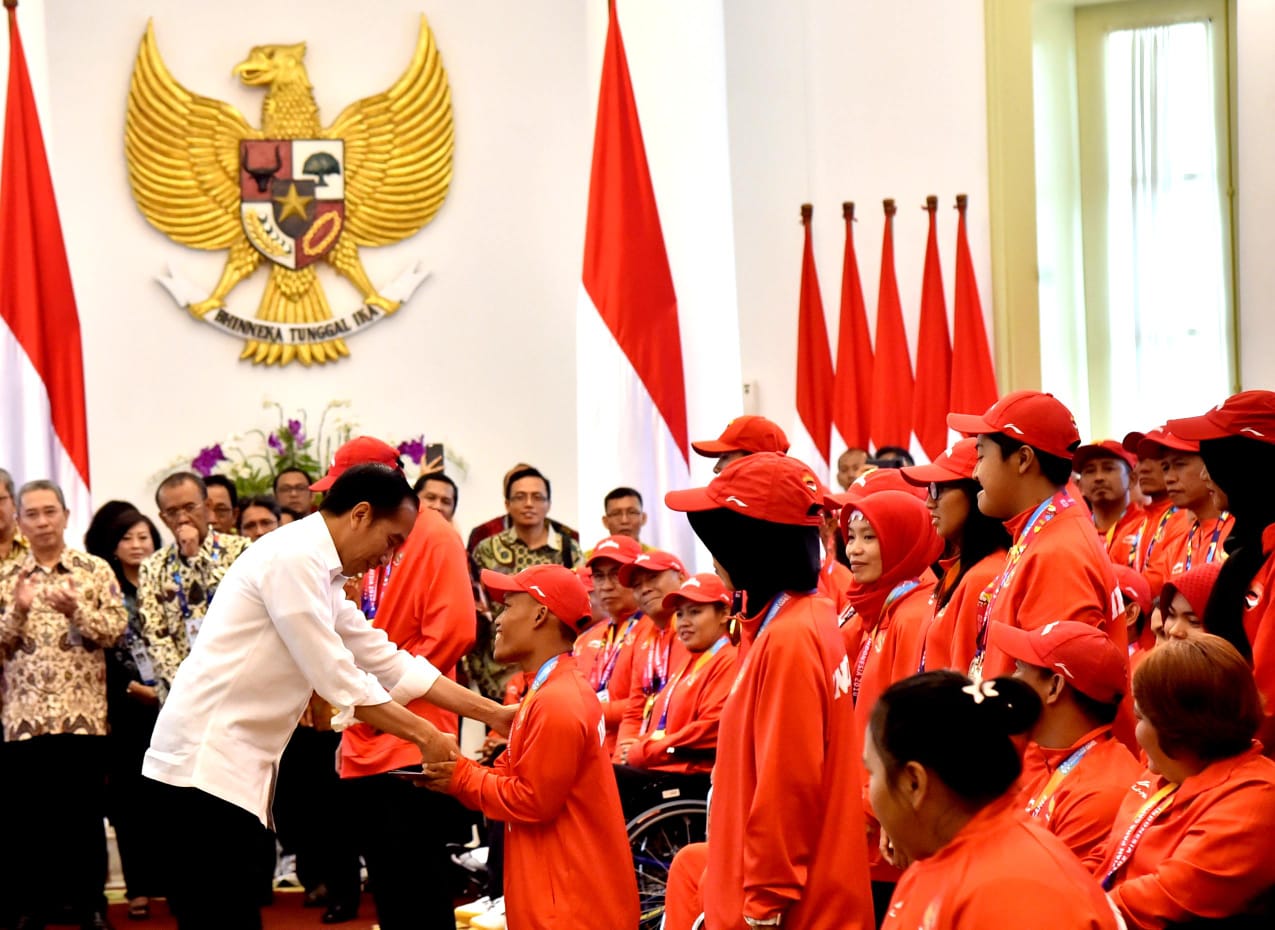 Presiden Berikan Bonus dan Silaturahmi dengan Atlet Asian Para Games di Istana Bogor