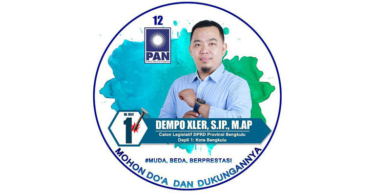 Dempo Xler, Caleg PAN dapil Kota Bengkulu nomor urut 1