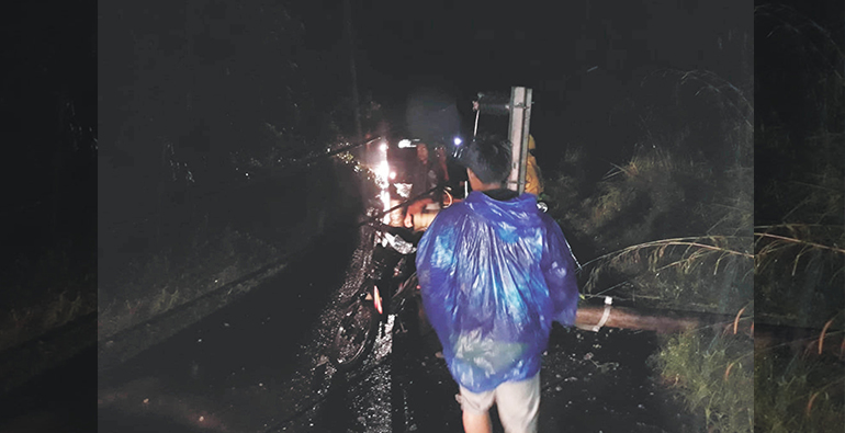 Tanah longsor di jalan lintas Bengkulu-Kepahiang