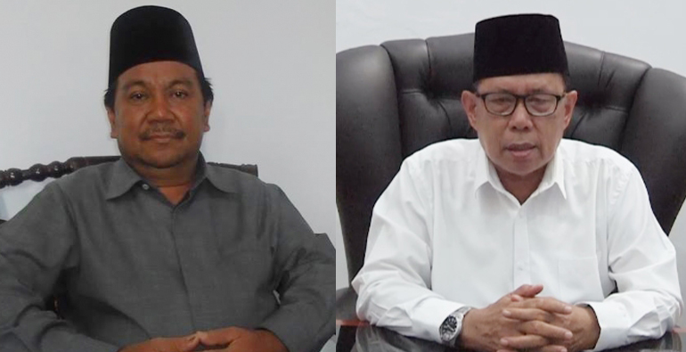 Ketua MUI Bengkulu (Prof Dr Rohimin) dan Ketua PWNU Bengkulu (Dr Zulkarnain Dali)