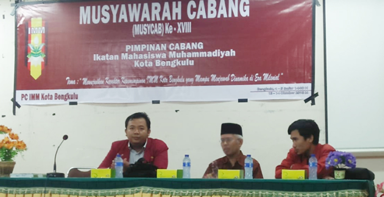 Muscab IMM Kota Bengkulu digelar di aula Kampus II UMB, Sabtu (13/10/2018)