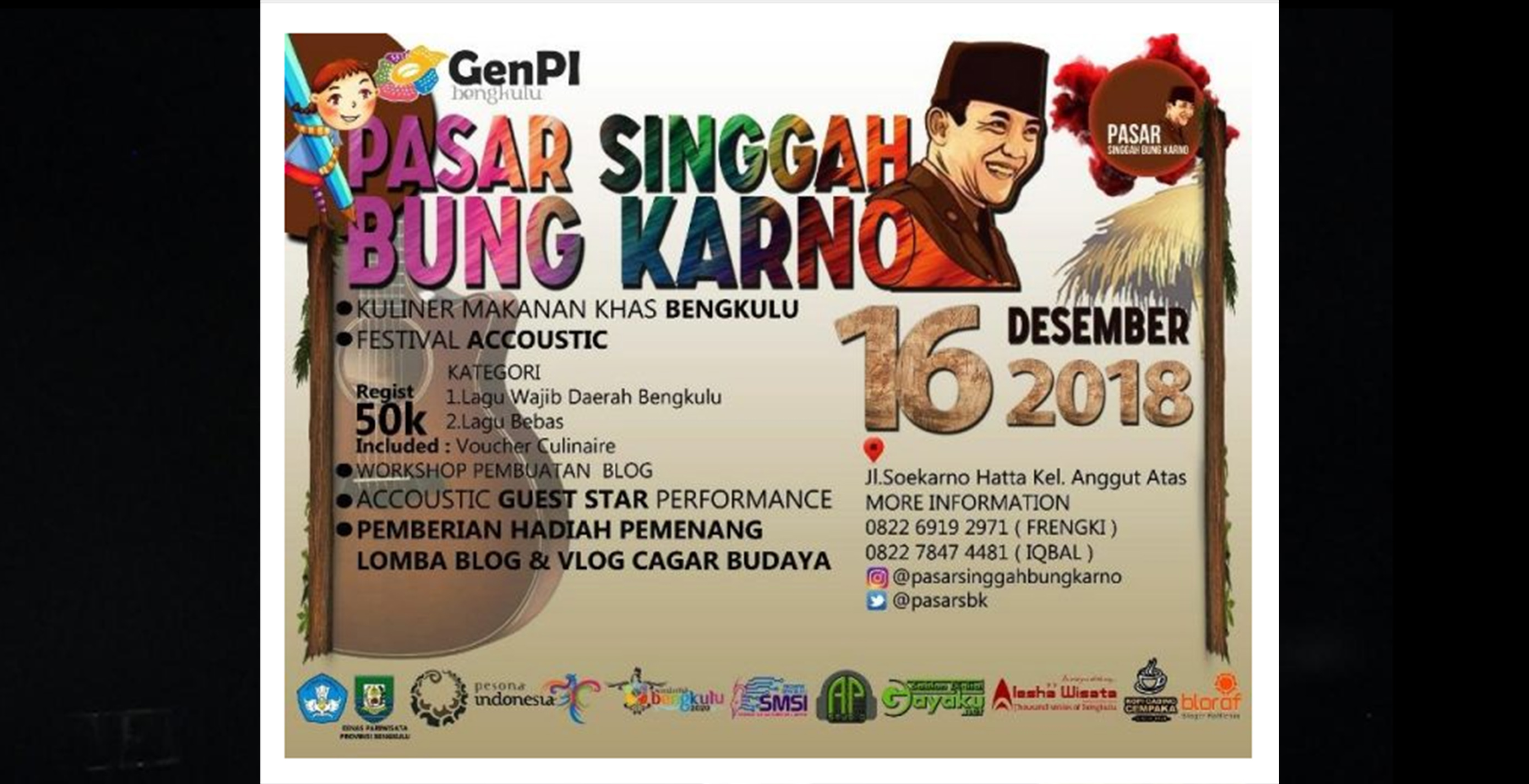 Pasar Singgah Bung Karno yang akan digelar Minggu 16 Desember 2018 di Rumah Bung Karno