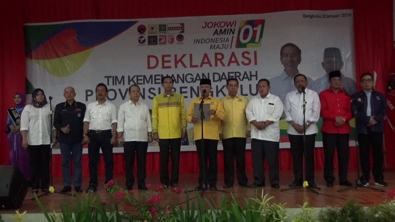 Deklarasi Tim Kampanye Daerah Jokowi-Ma&#039;ruf Amin di Bengkulu