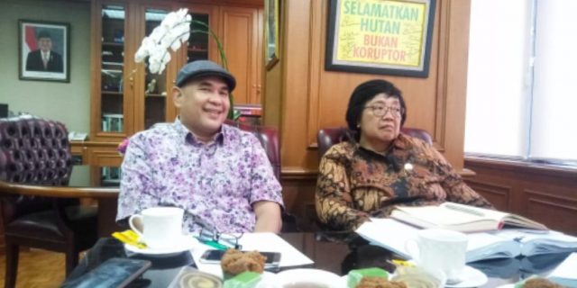 Silaturahmi PWI Riau dengan Menteri LHK Siti Nurbaya
