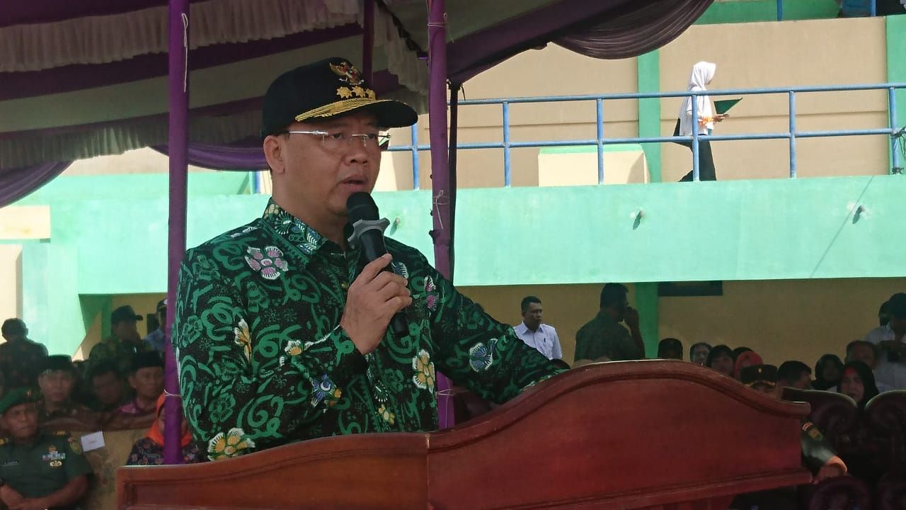 Plt Gubernur Bengkulu Rohidin Mersyah Saat Membuka Peda KTNA Di Kota Manna, Bengkulu Selatan