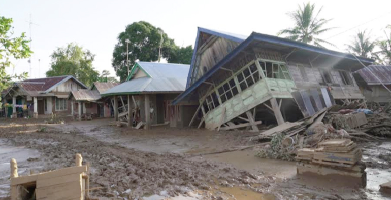 Daerah terdampak banjir di Bengkulu Tengah