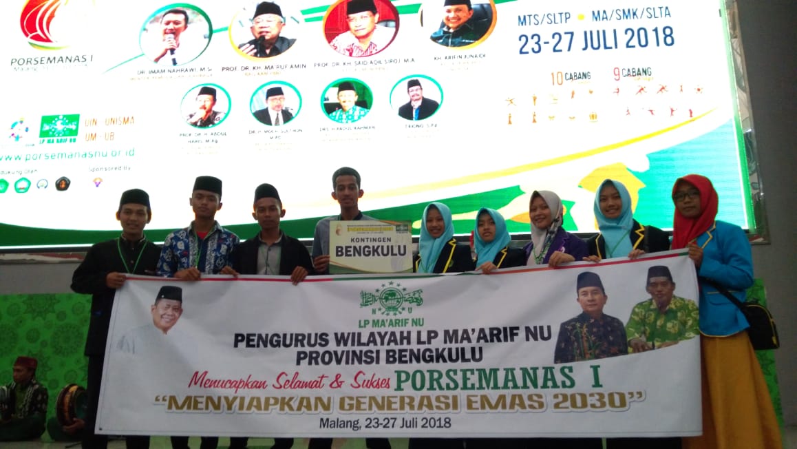 Kontingen Porsemanas LP Ma&#039;arif NU Bengkulu berhasil meraih juara 2 nasional lomba pidato Bahasa Arab
