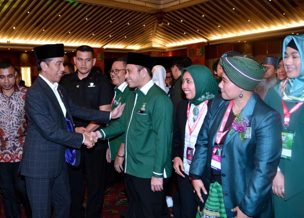 Presiden RI Joko Widodo saat menghadiri Harlah PKB ke 20 tahun
