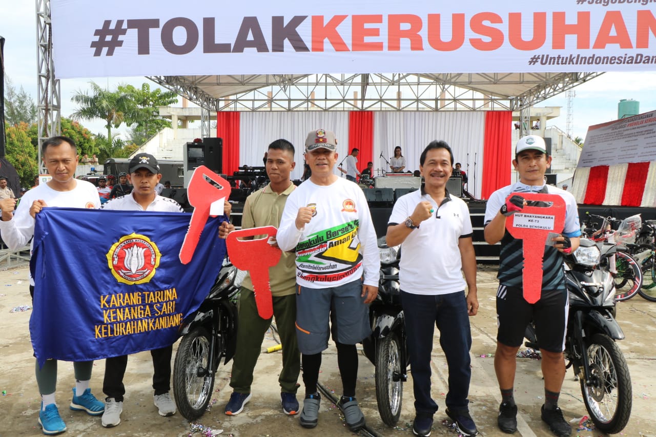 Fun Bike. olahraga dan tolak kerusuhan dalam rangka HUT Bhayangkara ke 73