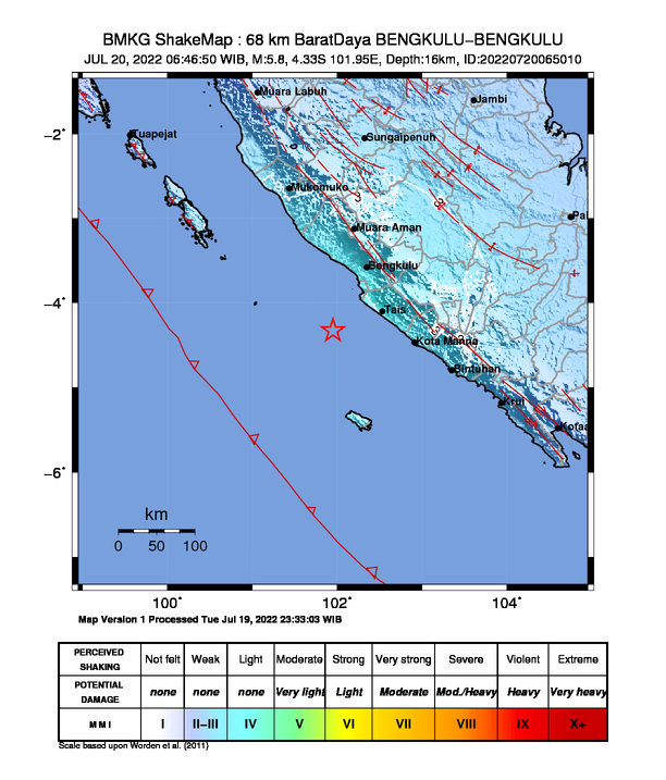 peta gempa