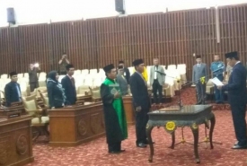 Rapat Paripurna Istimewa DPRD Provinsi Bengkulu PAW Ruswan Ys