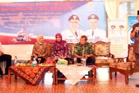 Kadis Perpustakaan dan Arsip Provinsi Bengkulu, Atisar Sulaiman, S. Ag., MM  saat menyampaikan sambutan