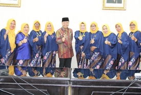 Wakil Walikota Bengkulu Patriana Sosialinda resmi membuka Musabaqoh Tilawatil Quran (MTQ) ke XXXIII di Masjid Akbar At – Taqwa