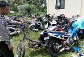 Motor korban saat diamankan Polres Bengkulu Selatan
