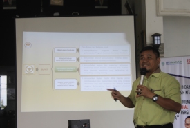 Kepala Cabang BPJS Curup Syafrudin Imam Negara Saat Menggelar Media Gathering BPJS Rabu (3/10/18)