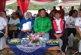 Menpora RI saat gelaran GTPN (Gowes Touring Pesona Nusantara) di Bengkulu