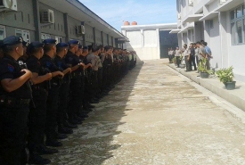 Kapolres Bengkulu AKBP Ardian Indra Nurinta memberikan arahan kepada jajarannya