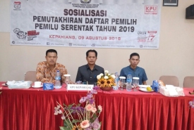 KPU Kepahiang Sosialisasi Pemutakhiran Daftar Pemilih Kamis (9/8/2018)