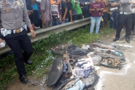 Kondisi motor korban usai terjadi lakalantas