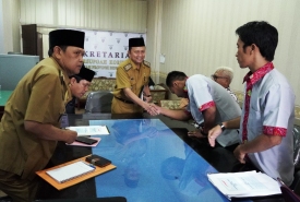 Mewakili Plt Gubernur Bengkulu, Asisten I Setda Provinsi Bengkulu Hamka Sabri menerima Audiensi Kepengurusan NPC