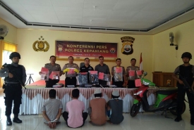 Kapolres Kepahiang AKBP Pahala Simanjuntak, S.Ik Saat Menyampaikan Press Realese Rabu (29/8/18)