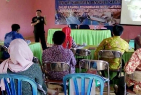 Kepala BNNK Bengkulu Selatan, AKBP Ali Imron saat menyampaikan sambutan