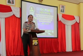 Kapolda Bengkulu Brigjen Pol Coki Manurung saat menyampaikan sambutan di Coffee Morning