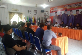KPU Kota Bengkulu menggelar pleno mengumumkan hasil tes kesehatan bapaslon