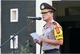 Kapolda Saat Pimpin Apel Pagi