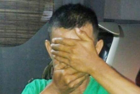 DS (35) salah seorang Pemakai Narkoba Jenis Sabu, saat diamankan BNNK Bengkulu Selatan
