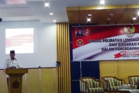 Dialog Perlibatan Lembaga Dakwah Kampus dan Birokarasi Kampus dalam pencegahan terorisme, di Gedung Rektorat Universitas Bengkulu (UNIB), Rabu (19/7).