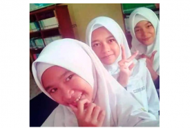 Tiga pelajar cewek yang dilaporkan hilang (Foto: rbtv)