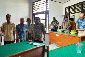 Acara kesepakatan damai antara Farizal Agusnedi dengan petugas Satpol PP BS