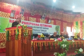 DPRD Bengkulu Tengah saat menggelar rapat paripurna istimewa
