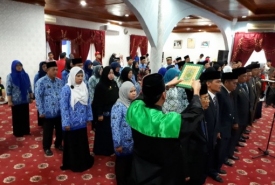 Mutasi pejabat Pemkot Bengkulu pada 19 Januari 2018 lalu, (Foto : Media Center Kota Bengkulu)