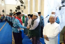 Pelepasan jamaah calon haji Kota Bengkulu (Foto : Kominfo Kota Bengkulu)