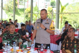 Kapolres Kepahiang AKBP Pahala Simanjuntak, S.Ik saat acara Focus Grup Discussion (FGD) Kamis (28/3)