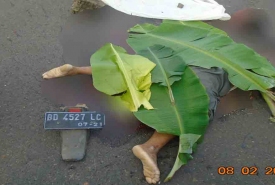 Kondisi korban usai dilindas truk milik Suhadi
