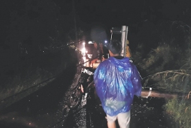Tanah longsor di jalan lintas Bengkulu-Kepahiang