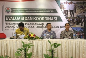 Kegiatan evaluasi dan koordinasi pendampingan pelaksanaan UU Desa Tahun 2014 di Jakarta, (7/12/2018)