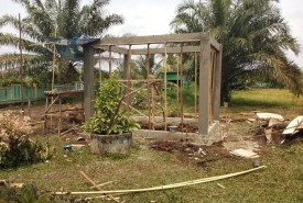 Pembangunan Smoking Area dari Dinkes