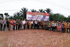 Pelaksanaan apel gelar pasukan Operasi Lilin Nala – 2018 di Polres Kepahiang Jum'at (21/12/18)