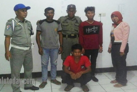 Tiga pria berhasil diamankan Satpol PP Bengkulu Selatan saat oprasi